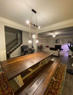 Long Real Wooden Dining Table 8x3 ft $300 OBO