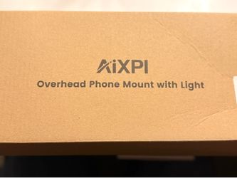 Overhead phone mount with light