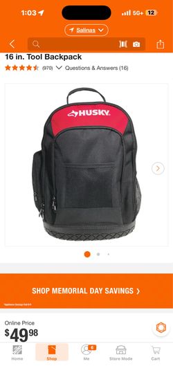 16 in. Husky Tool Backpack