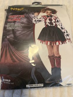 Girls Clown Costume 