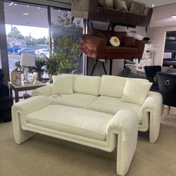 Ventura Ivory Boucle Uph. Designer Living Room Set    