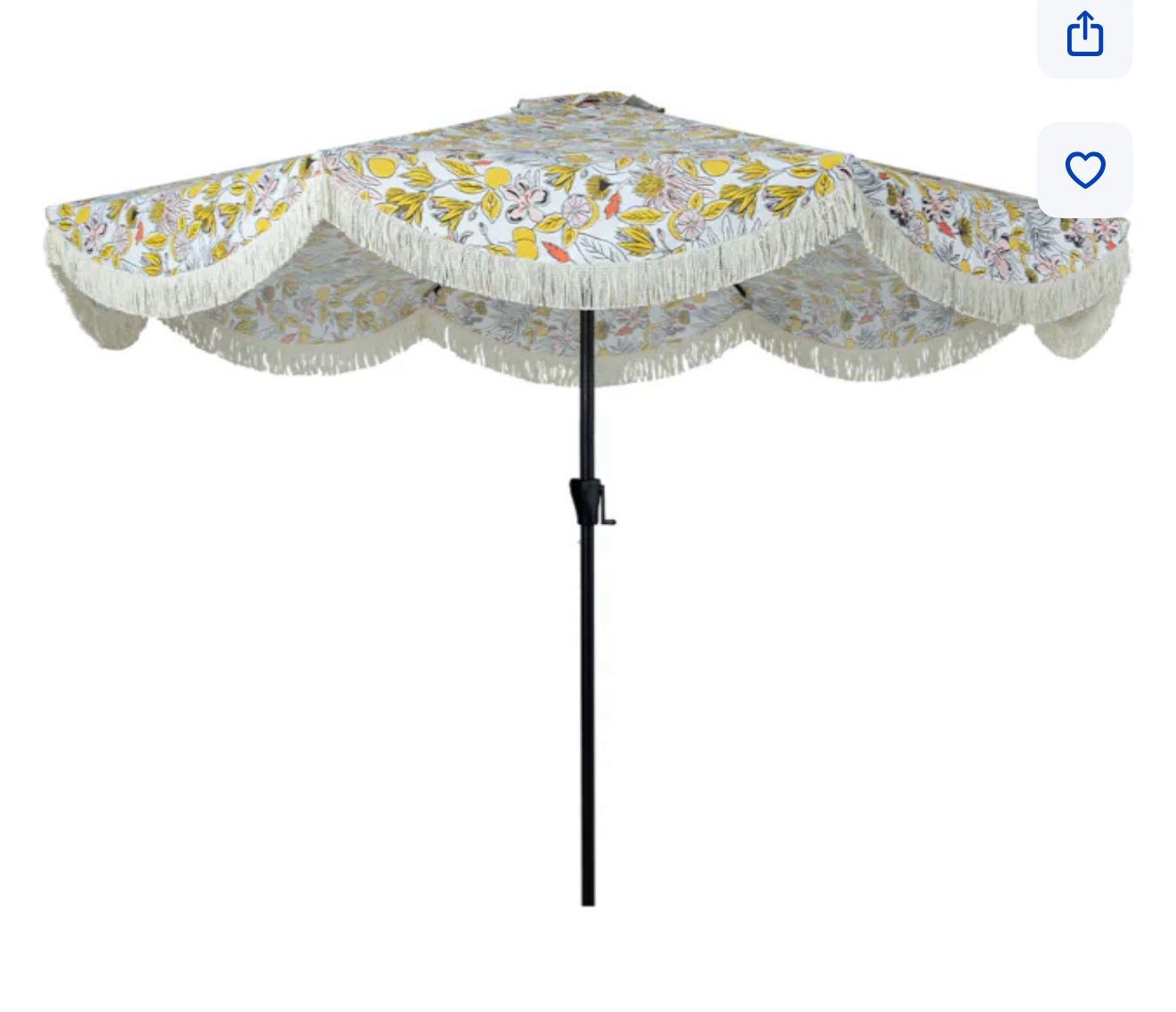 FREE 9-ft Aluminum Floral Push Tilt Umbrella