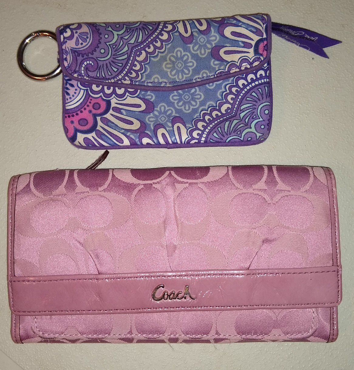 Coach wallet and Vera Bradley wallet