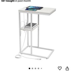 Bedside Table With Charging Ports 