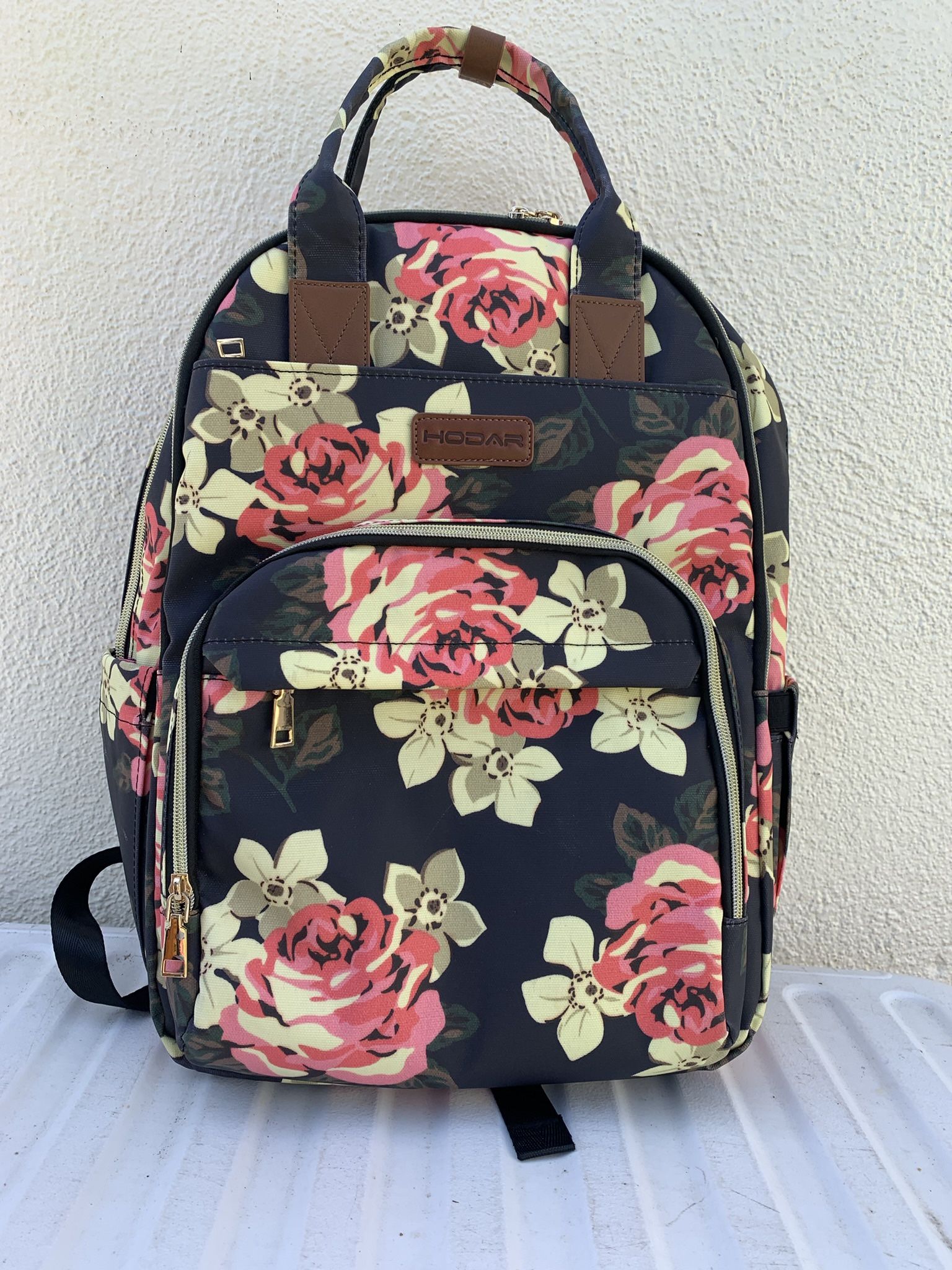 Hodar diaper bag backpack w/changing pad L capacity space