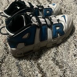Uptempo Nike Grey And Blue Shoes