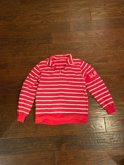 Supreme (Red and White Striped) 1/4 Zip