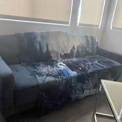 Blue Reclining Couch