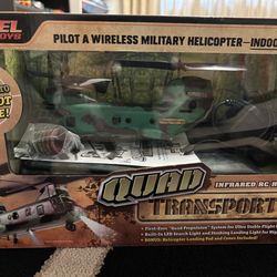 Vintage propel toys quad infrared RC helicopter transporter