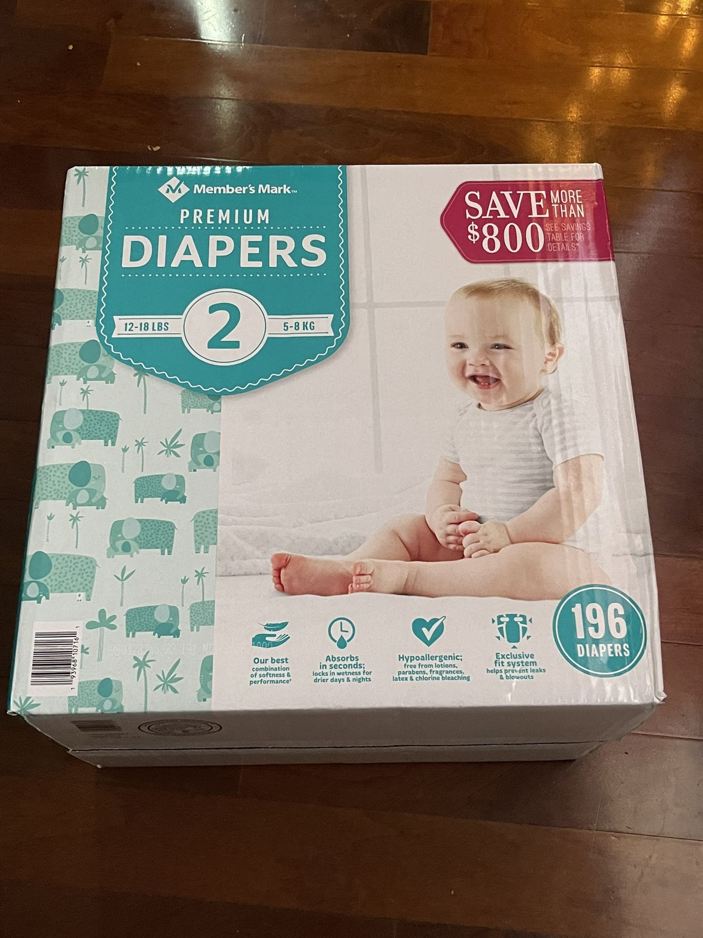 Premium Diapers (members Mark) Size 2