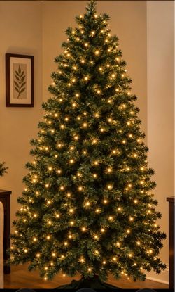 Christmas Pre-lit Artificial Tree with lights 7 ft