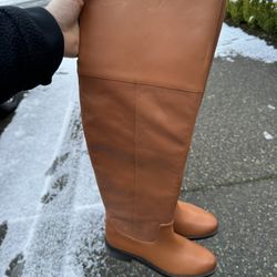 Over The Knee J Crew Leather Boots New Women Size 8,5