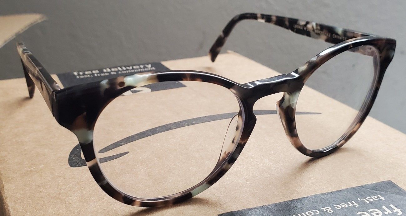 Eye Glasses Warby Parker LEONA W 263 50 20 142 SMOKY PEARL TORTOISE Excellent