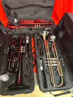 Silver, Black or Red Trumpet with New Mouthpiece and Valve Oil $180 Each Firm