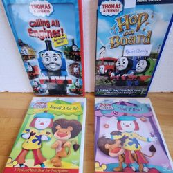 Thomas & Friends and JoJo's Circus DVDs $4 Ea.