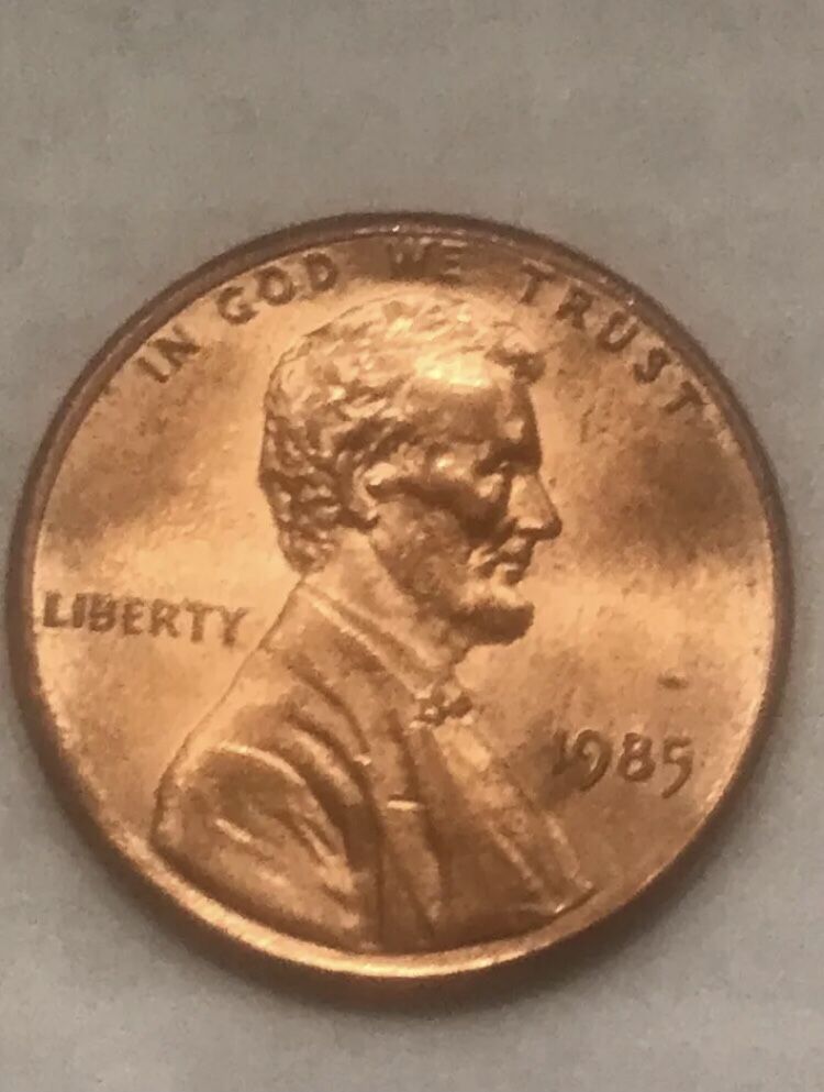 1985 No Mint Mark Lincoln Memorial Cent