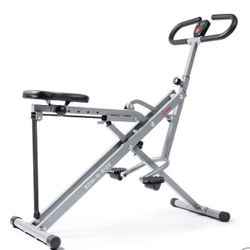  FULL BODY WORKOUT - EXERCISER SILVER/BLACK ROWING & SQUAT MACHINE 
