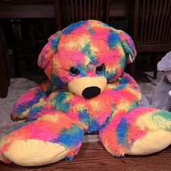 COLLECTABLE Rainbow Tye  dye bear from Dave & Buster’s A Long Time Ago