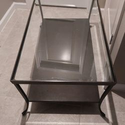 Metal And Glass Coffee And End Tables
