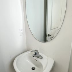 Sink and mirror