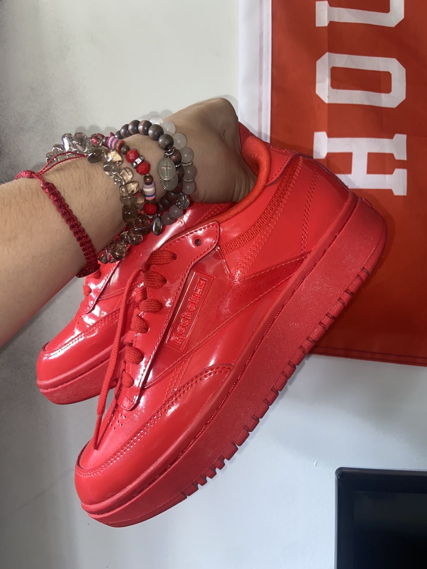 RED REEBOK X CARDI B SHOES