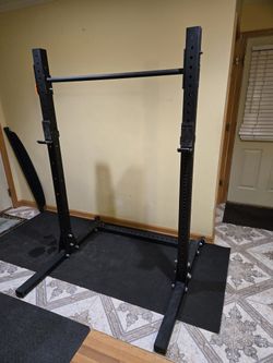 Rogue Fitness Monster Lite Squat Stand With Pull-up Bar And Wheel Kit