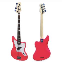 2023 HMNIM Fender Mark Hoppus Signature Bass Jaguar Guitar - Hot Pink - IN HAND