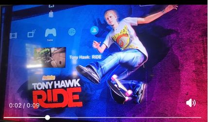 PS 3 with Tony Hawk Skate Board and Game
