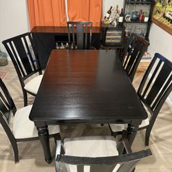 7pc Dining Table w/extension 