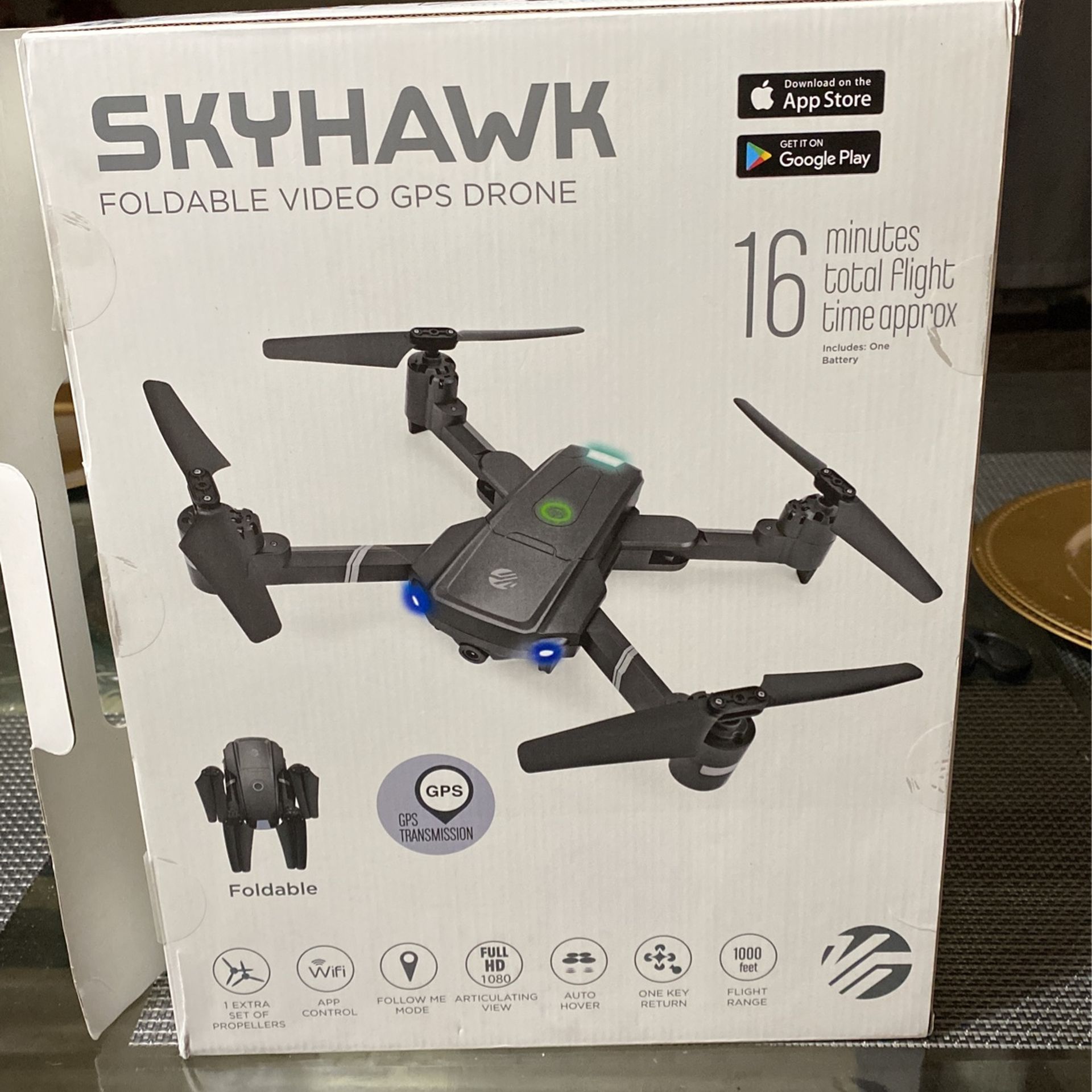 SKYHAWK FOLDABLE VIDEO GPS DRONE 