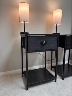 Nightstands and lamps