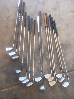 Lot of 17 Golf Clubs