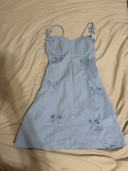light blue ribbon dress