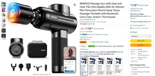 New Massage Gun - Heat And Cool Therapy