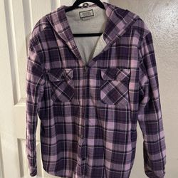 Hooded  Boston Traders hooded flannel shacket 