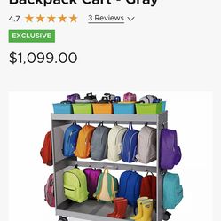 Flex-Space Student Storage Backpack Cart