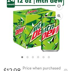 24 Pack Of Mt. Dew Cans