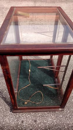 Antique rear loading base display cabinet