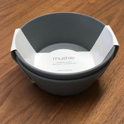 Mushie Round Dinner  Bowl Set Gray