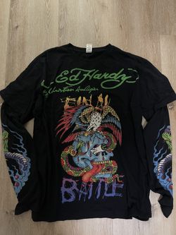 Y2k Ed Hardy Long Sleeve Shirt XXL