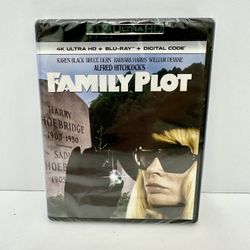 New Sealed Alfred Hitchcock’s Family Plot 4K Ultra HD + Blu-Ray + Digital Code DVD