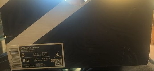 Jordan Tatum 1 Black Metallic Gold Size 8