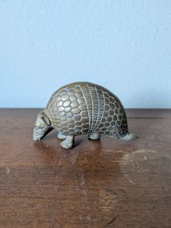 Vintage Three Legged Brass Armadillo