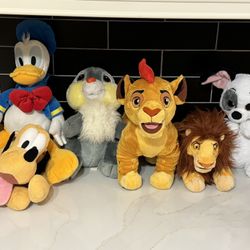 Disney Plushes  & Other   Various Characters  13 Total 