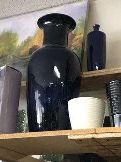 Deep blue vase