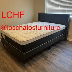 Queen Size Bed Frame With Mattress 