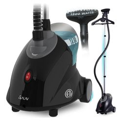 SALAV 1.8L Standing Garment Steamer With Roll Wheels Black