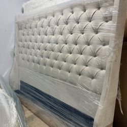 Beige King Size Headboard 