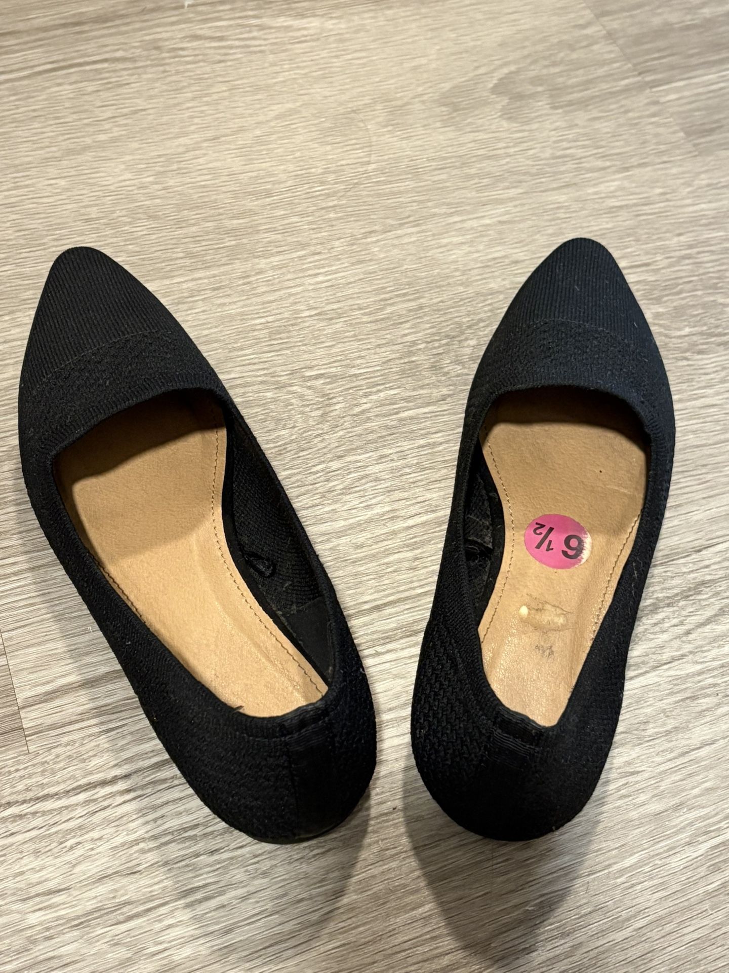 Black Flats Size 6.5