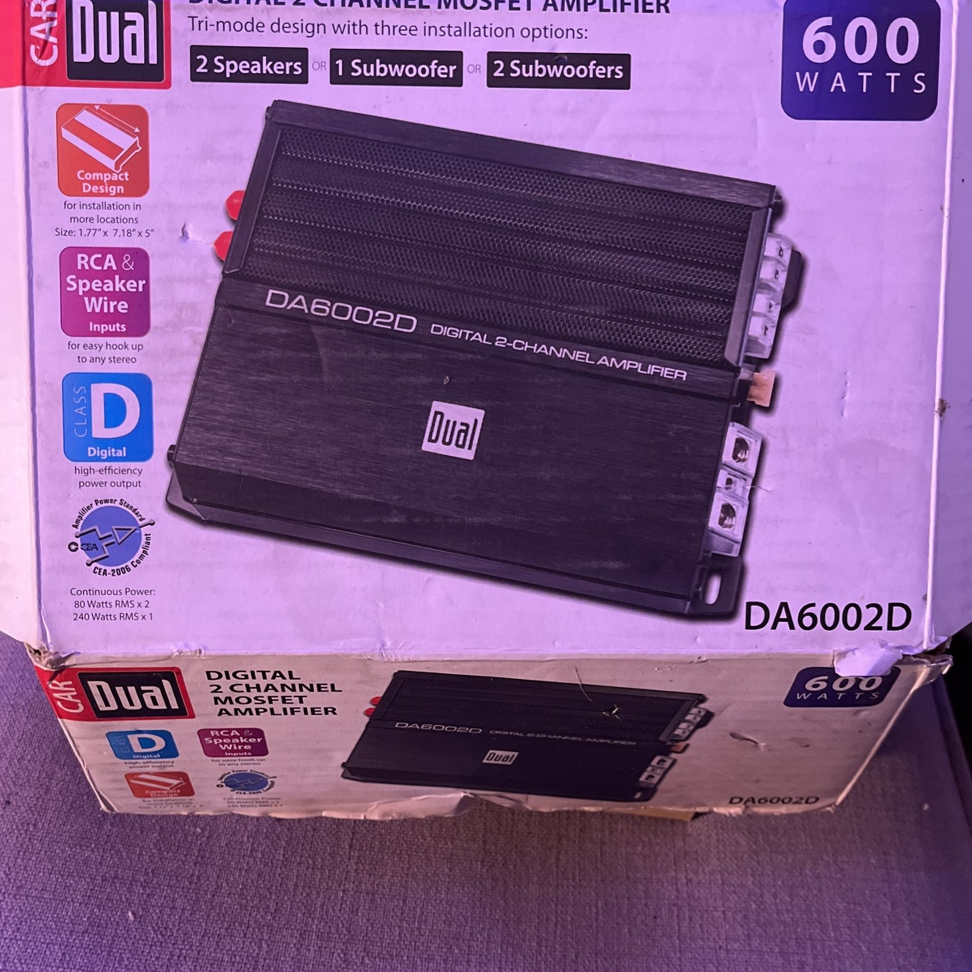 Dual Digital 2 Channel Car Audio Amplifier Brand New For Sale In Dual Digital 2 Channel Car Audio Amplifier Brand New For Sale In
